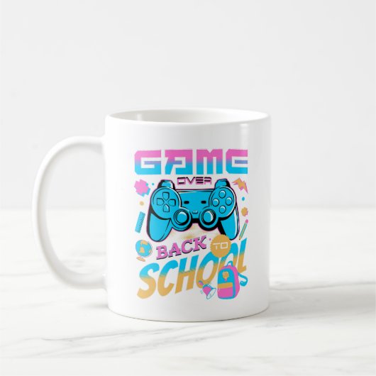 Game Over to School Happy First Day School Kaffeetasse (Links)