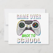 Game Over To School Shirt Funny Kids First Da (Vorderseite)
