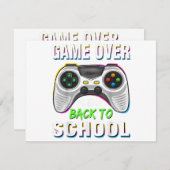 Game Over To School Shirt Funny Kids First Da (Vorne/Hinten)