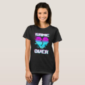 Game Over Vaporwave Broken Heart Video Game Gaming T-Shirt (Vorne ganz)