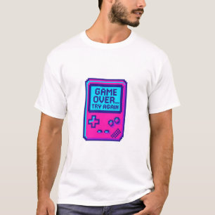 Game Over Versuch es nochmal – Retro Pixel Gamer  T-Shirt