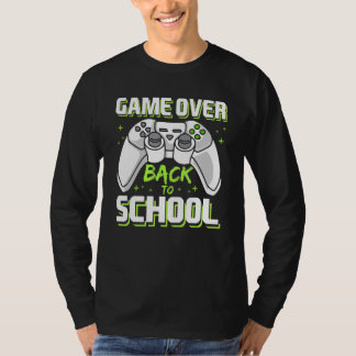 Game Over Video Game Controller Gamer Back To Scho T-Shirt