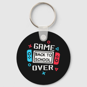 Game Over Video Game Gamer zurück zur Schule Schlüsselanhänger