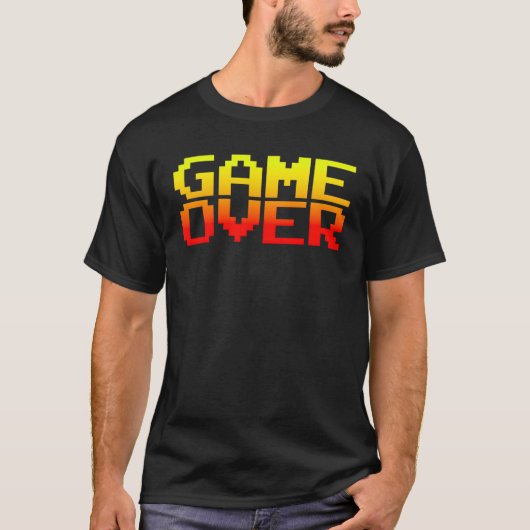 Game Over Video Games Gameover für Männer T-Shirt (Vorderseite)