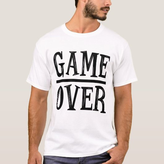 Game Over Videospiele T-Shirt (Vorderseite)