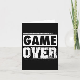 Game Over Vintag Retro Video Games Gaming Arcade Karte