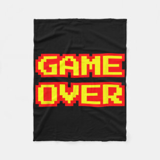Game Over Vintage Retro Arcade Videospiele Gaming Fleecedecke