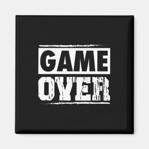 Game Over Vintage Retro Videospiele Gaming Arcade Magnet