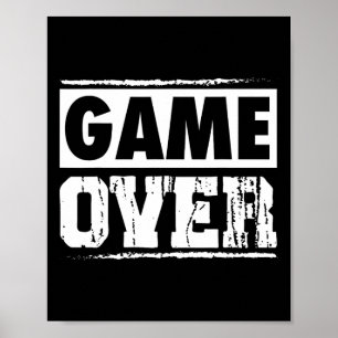 Game Over Vintage Retro Videospiele Gaming Arcade  Poster