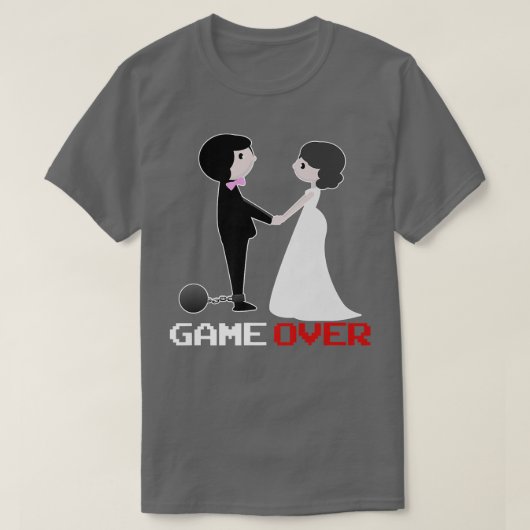 Game Over Wedding Groom JGA-Geschenk T-Shirt (Design vorne)