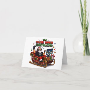Game Over Weihnachtsmann gewinnt Weihnachten Gamer Dankeskarte