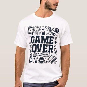 Game Over, Zurück zur Schule: Monochrome Essential T-Shirt