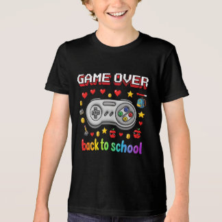 Game Over Zurück zur Schule Retro-Spieler Tri-Blend Shirt