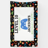 Game Party Level Up Kindergeburtstag Gamer Banner (Vertikal)