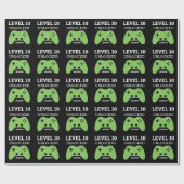 Game-Personalisierte zum Geburtstag-Level-Up-Gamer Geschenkpapier (Flach)