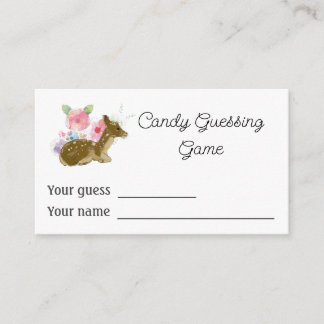 Game Pink Girl's Baby Shower Begleitkarte