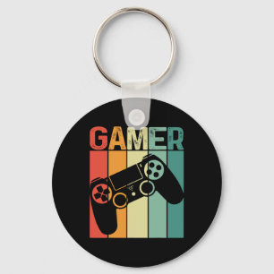 Game Player Retro Gamer Gaming Addict Boy Girl Men Schlüsselanhänger