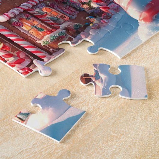 Game Puzzle Weihnachts-Lebkuchen-Haus (Seite)