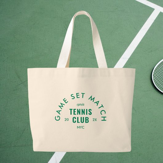 Game Set Match Après Tennis Club Custom Jumbo Stoffbeutel