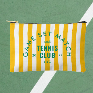 Game Set Match Après Tennis Club Gelber Streifen Zubehörtasche