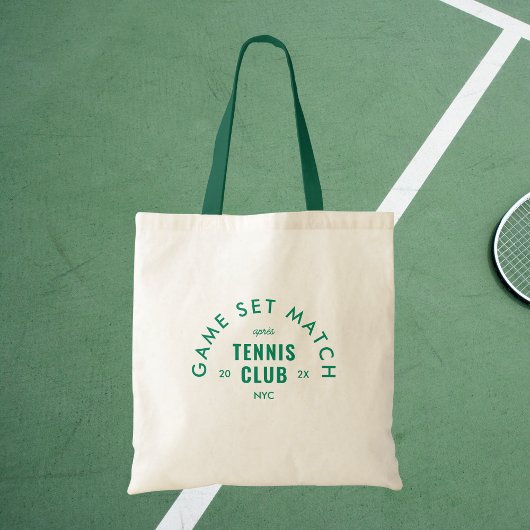 Game Set Match Après Tennis Club Green Handle Tragetasche