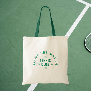 Game Set Match Après Tennis Club Grüner Griff Tragetasche