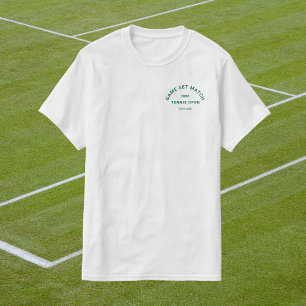 Game Set Match Green Wappen Mens Tennis Whites T-Shirt