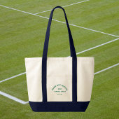 Game Set Match Green Wappen Navy Trim Tennis Tragetasche