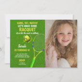 Game Set Match Tennis Geburtstag Einladungen Foto (Vorderseite)