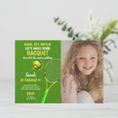 Game Set Match Tennis Geburtstag Einladungen Foto (Stehend Vorderseite)