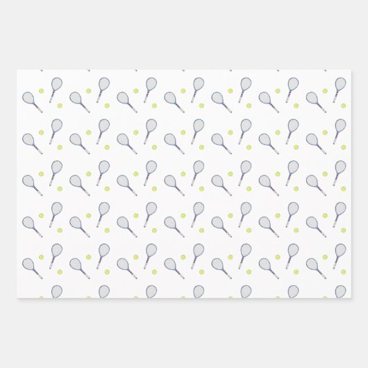 Game Set Match Tennis Geschenkwrap Geschenkpapier Set (Vorderseite 2)