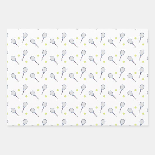 Game Set Match Tennis Geschenkwrap Geschenkpapier Set (Vorderseite)