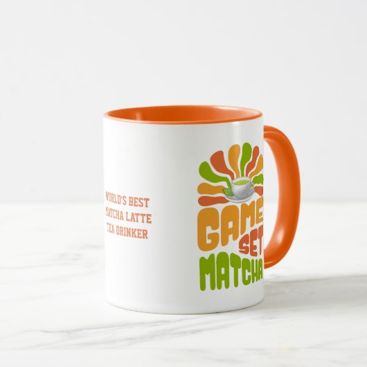 GAME SET MATCHA Spaß Latte Drinker Tasse (VorderseiteRechts)