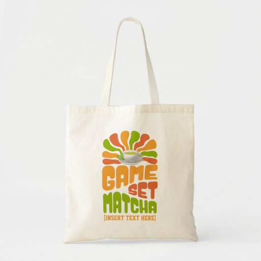 GAME SET MATCHA Spaß Latte Drinker Tragetasche (Vorne)