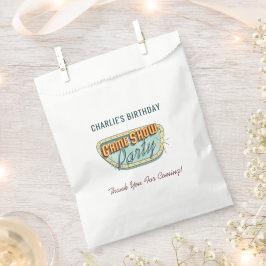 Game Show Gastgeschenk Bags Geschenktütchen (Ausgeschnitten)