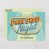 Game Show Night Party Einladung (Vorne/Hinten)