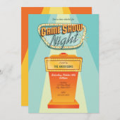 Game Show Night Party Einladung (Vorne/Hinten)