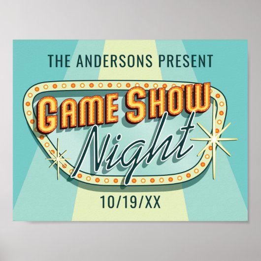 Game Show Night Poster (Vorne)