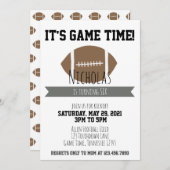 Game Time Football Einladung zum Geburtstag (Vorne/Hinten)