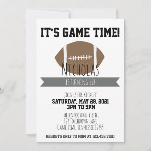 Game Time Football Einladung zum Geburtstag