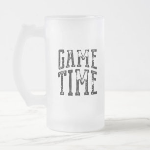 Game Time Frosted Becher Mattglas Bierglas
