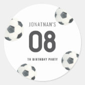Game Time Soccer Football Boy Geburtstag Runder Aufkleber (Vorderseite)