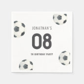 Game Time Soccer Football Boy Geburtstag Serviette (Vorderseite)