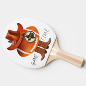 "GAME TIME" Texas Football Fan Ping Pong Paddle Tischtennis Schläger (Seitenansicht)