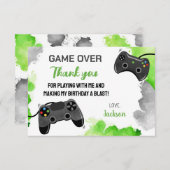 Game Time Up Video Game Danke Karten (Vorne/Hinten)