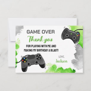 Game Time Up Video Game Danke Karten