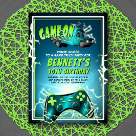 Game Truck Birthday Einladung