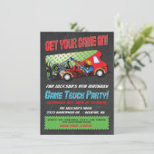 Game Truck Party Einladungen (Stehend Vorderseite)
