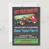 Game Truck Party Einladungen (Vorderseite)
