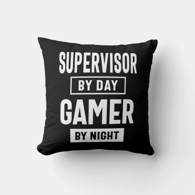 Game und Supervisor - Jobtitel Kissen (Vorderseite)